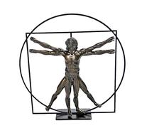 Statuette de collection Léonard de Vinci - l'homme de Vitruve Multicolore G
