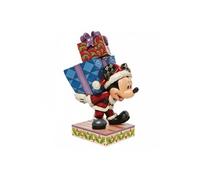 ENESCO Statuette de Collection Mickey cadeaux de Noël en Résine aspect bois - Rouge et Bleu - Hauteur 22 cm - Largeur 10 cm - Profondeur 12 cm ROUGE ET BLEU G