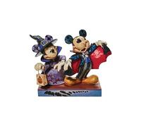 Statuette de Collection Mickey et Minnie Vampires en résine aspect bois - Hauteur 13 cm - Largeur 15 cm - Profondeur 8 cm