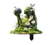 Statuette de fée de la terre de l'homme d'arbre - Piquets de jardin fantaisistes - Piquets de jardin en acrylique 2D - Décoration pour cour, terrasse - NTf153 (B, 26 x 30 cm)