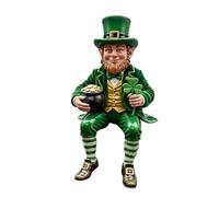 Statuette de fée St Patrick | Figurines amusantes en résine verte - Décoration de la Saint-Patrick - Pour mariage, chambre, salle de bain, couloir, bureau, vacances, fête d'anniversaire, dortoir