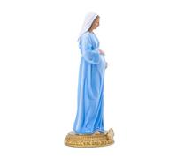 Statuette de grossesse de la Vierge Marie - En résine religieuse catholique, décoration intérieure spirituelle | Figurine détaillée de la Très Sainte Mère, adaptée à la salle de prière de l'église