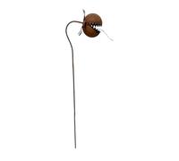 Statuette de Jardin en Métal Inspirée des Plantes Carnivores Fantaisistes, Piquet de Jardin Polyvalent Robuste, Ornement Vintage Résistant aux Intempéries pour Patios, Jardinières et Massifs de Fleurs