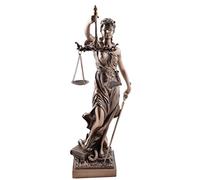 Statuette de la déesse romaine de la justice avec bronze
