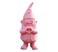 Statuette de nain de jardin en plastique imprimé 3D, figurine de nain de dessin animé miniature, décoration de jardin nain rose, statue miniature