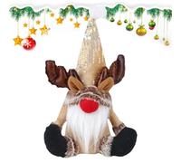 Statuette de nain de Noël d'hiver pour table de collection | Nain décoratif pour fenêtre, salon, ferme, bureau, cheminée, étagère, maison, fête, élan