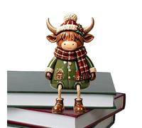 Statuette de Père Noël en résine avec pattes suspendues | Décorations de bureau de Noël pour cheminée, comptoir, chambre, maison, bureau, bibliothèque, cheminée