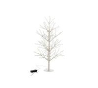 Statuette Déco à Led Arbre Nu Perles 125cm Blanc