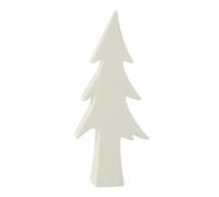 Statuette Déco Arbre Céramique 35 cm Blanc