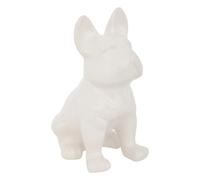 Atmosphera - Statuette Bulldog céramique Blanc h12cm