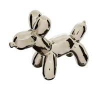 Statuette Déco Chien en Céramique Théo 19cm Argent