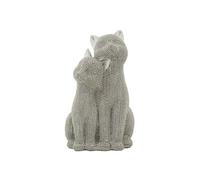 Statuette Déco Couple de Chat "Sparky" 21cm Argent
