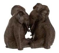 Paris prix Statuette couple d'éléphants - Marron