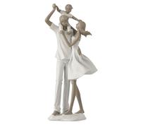 Paris Prix Statuette déco Couple & Enfant 39 cm Blanc