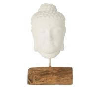 Statuette Déco en Ciment Tête 44cm Blanc & Naturel