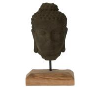 Statuette Déco en Ciment Tête 44cm Noir
