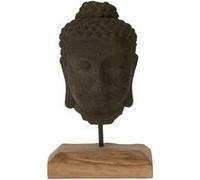 Statuette Déco en Ciment Tête 44cm Noir