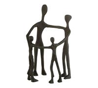 Statuette Déco Famille en Cercle 31cm Noir