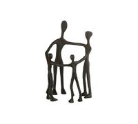 Statuette Déco "Famille en Cercle" 31cm Noir