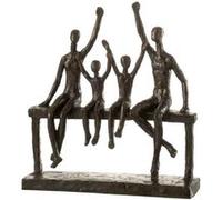Statuette Déco "Famille sur Banc" 34cm Marron Marron G