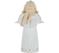 Statuette Déco Led Ange 28cm Blanc