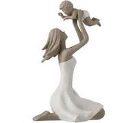 Statuette Déco "Maman avec Enfant" 18cm Blanc Blanc G