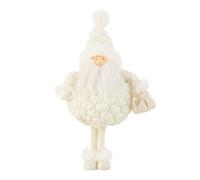Statuette Déco Père Noël Pochon 38cm Blanc
