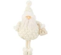 Statuette Déco Père Noël Pochon 38cm Blanc