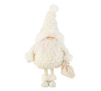 Statuette Déco Père Noël Pochon 47cm Blanc