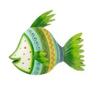Statuette Déco Poisson en Métal Tom 34cm Vert