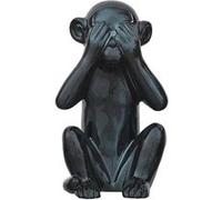 Home Deco Factory – Statue Singe HD0008 – 28 cm – Noir – Décor moderne, facile d'entretien