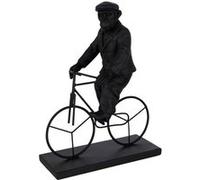 Statuette Déco Singe Vélo 33cm Noir