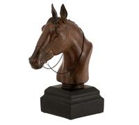 Statuette Déco Tête de Cheval 35cm Marron