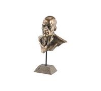 Statuette décorative en résine aspect bronze - Buste d'homme