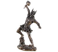 Statuette du dieu du tonnerre Thor en bronze