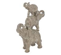 Statuette Éléphant en Résine Abou 31cm Marron