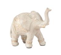 Statuette éléphant H10 12.5x10x6cm Beige