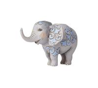 Statuette Eléphant par Jim Shore en Résine peinte à la main - Gris - Hauteur 8 cm - Largeur 7.5 cm - Profondeur 12 cm