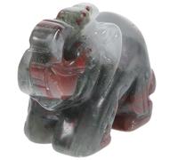 Statuette Éléphant Sculptée en Pierre Œil-de-tigre pour Décoration