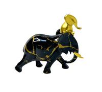 Statuette Éléphant Sculpture Décorative en Résine