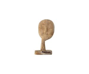 Statuette en bois recy eige, sculpturale, forme visage, artisanale, modèle unique - Bloomingville, Pontis - 10x18x35 cm