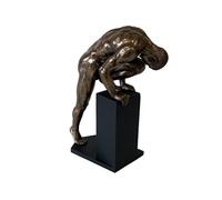 Statuette en résine Homme nu 34 cm BRONZE G