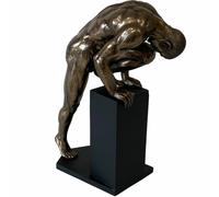 Statuette en résine Homme nu 34 cm BRONZE G