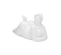 Statuette Mauro Ferretti Donnina Yoga Relax Blanc 32x12,5x16 cm