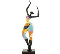 Mauro Ferretti Statuette Donnina Dance Rubic – Résine, femme danseuse multicolore 12,5×10×38 cm