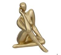Atmosphera - Statuette déco femme Le Collectionneur 25 cm résine Or