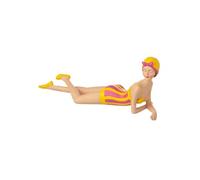 Statuette Femme "Maillot de Bain" 54cm Jaune & Rose