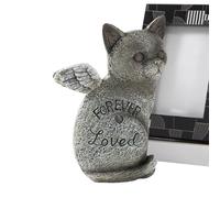 Statuette funéraire pour chat en résine résistante aux intempéries - Pour intérieur, maison, bureau, bibliothèque, bibliothèque, jardin, balcon