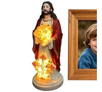 Statuette Jésus Christ 20 cm avec Éclairage LED, Sacré et Chrétien