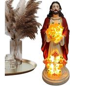 Statuette Jésus Christ 20 cm avec Éclairage LED, Sacré et Chrétien